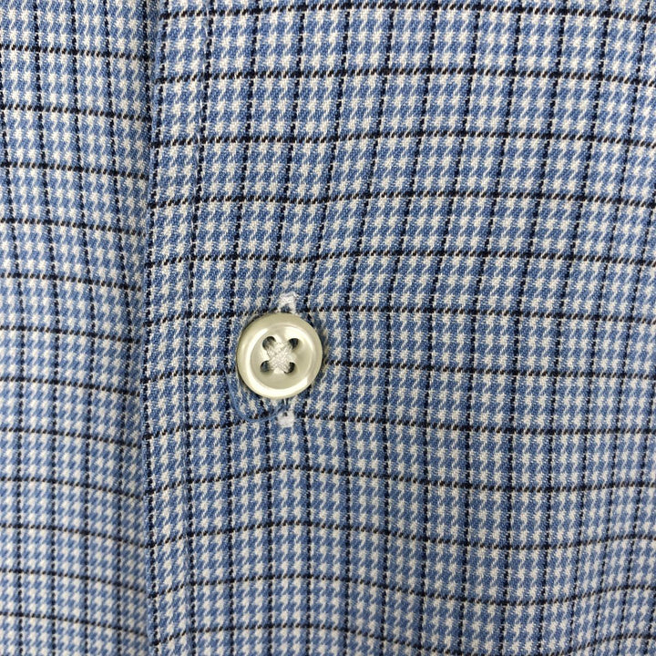 Ralph Lauren MERRIN Long-Sleeve Cotton Check Shirt, Men's Size S (approx.) cotton Blue type light blue Vintage Second Hand