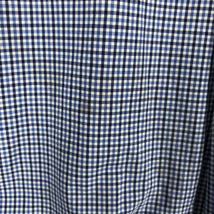 Ralph Lauren CUSTOM FIT long sleeve button down check shirt men's XL size cotton blue type Vintage Second Hand