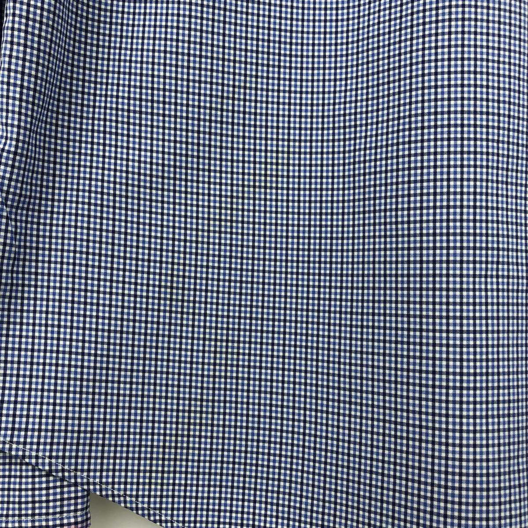 Ralph Lauren CUSTOM FIT long sleeve button down check shirt men's XL size cotton blue type Vintage Second Hand