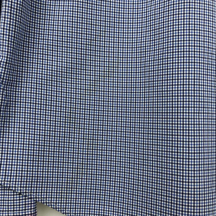 Ralph Lauren CUSTOM FIT long sleeve button down check shirt men's XL size cotton blue type Vintage Second Hand