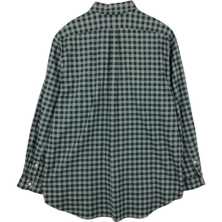 Ralph Lauren BLAKE long sleeve button down check shirt, men's size XXL cotton blue type Vintage Second Hand