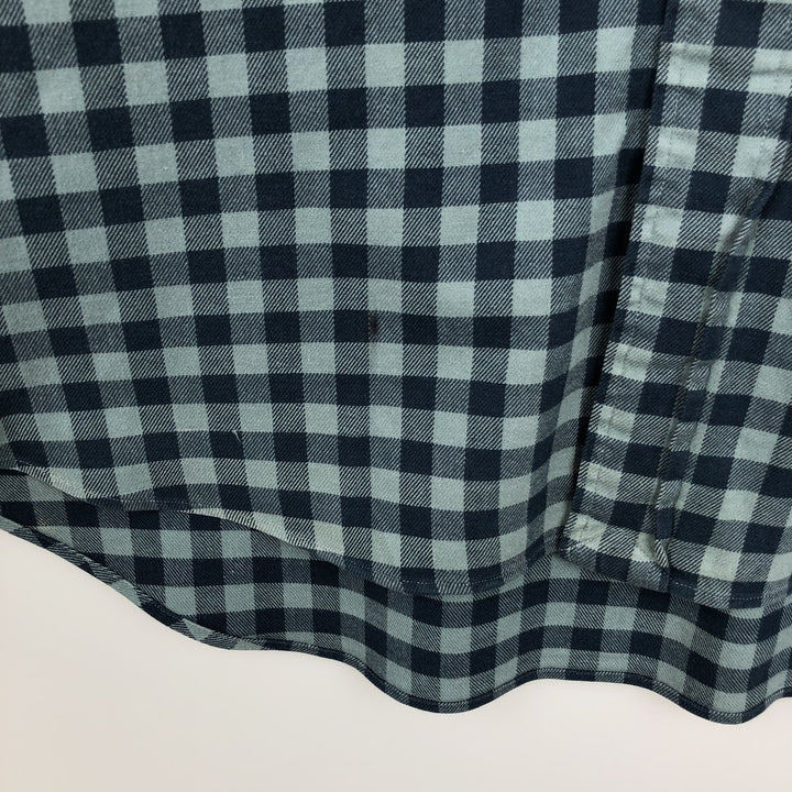 Ralph Lauren BLAKE long sleeve button down check shirt, men's size XXL cotton blue type Vintage Second Hand