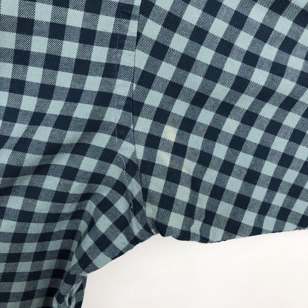 Ralph Lauren BLAKE long sleeve button down check shirt, men's size XXL cotton blue type Vintage Second Hand