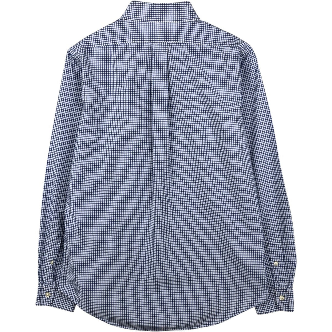 Ralph Lauren CUSTOM FIT long sleeve button down check shirt men's size M cotton white type Vintage Second Hand