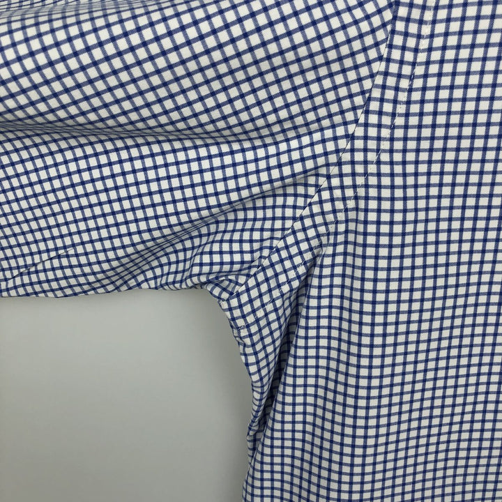 Ralph Lauren CUSTOM FIT long sleeve button down check shirt men's size M cotton white type Vintage Second Hand