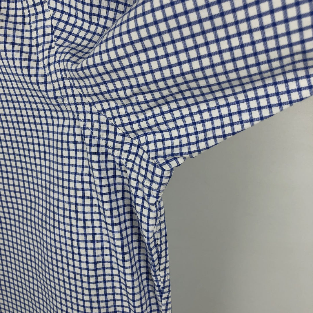 Ralph Lauren CUSTOM FIT long sleeve button down check shirt men's size M cotton white type Vintage Second Hand