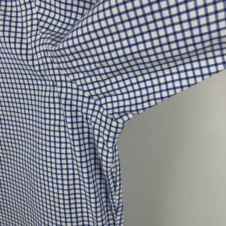 Ralph Lauren CUSTOM FIT long sleeve button down check shirt men's size M cotton white type Vintage Second Hand