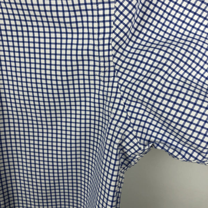 Ralph Lauren CUSTOM FIT long sleeve button down check shirt men's size M cotton white type Vintage Second Hand
