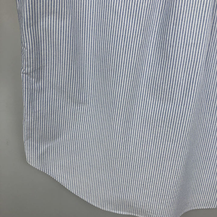 Ralph Lauren long sleeve button down striped shirt, men's size L cotton white type Vintage Second Hand