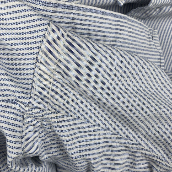 Ralph Lauren long sleeve button down striped shirt, men's size L cotton white type Vintage Second Hand