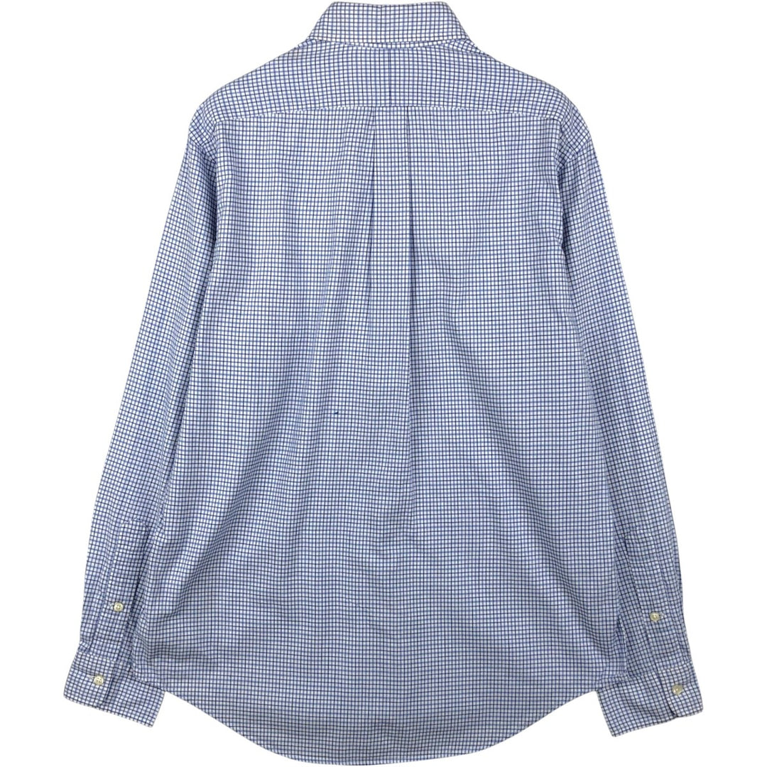 Ralph Lauren long sleeve button down check shirt, men's size M cotton white type Vintage Second Hand