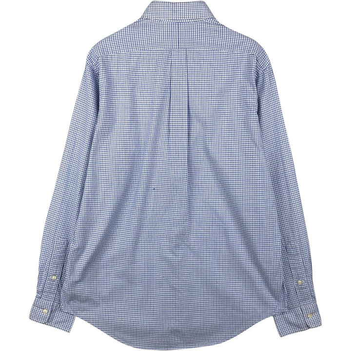 Ralph Lauren long sleeve button down check shirt, men's size M cotton white type Vintage Second Hand