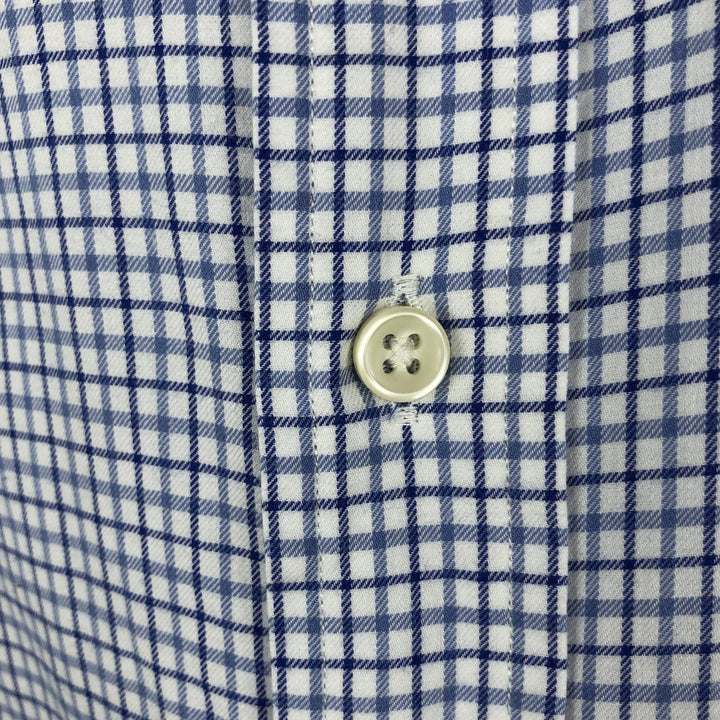 Ralph Lauren long sleeve button down check shirt, men's size M cotton white type Vintage Second Hand