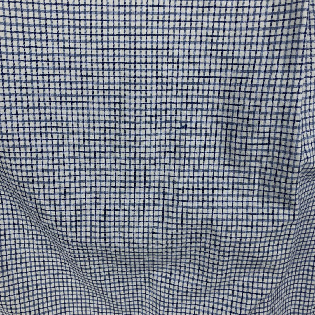 Ralph Lauren long sleeve button down check shirt, men's size M cotton white type Vintage Second Hand