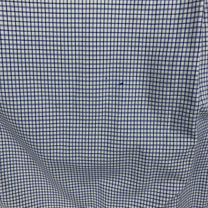 Ralph Lauren long sleeve button down check shirt, men's size M cotton white type Vintage Second Hand
