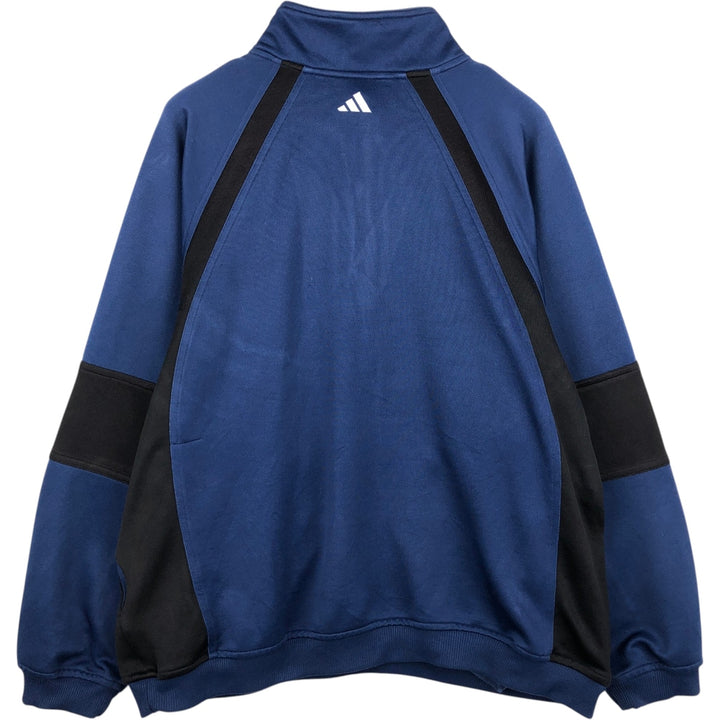 90s-00'S Adidas half-zip tracksuit pullover, men's size L (approx.) polyester navy blue type Vintage Second Hand