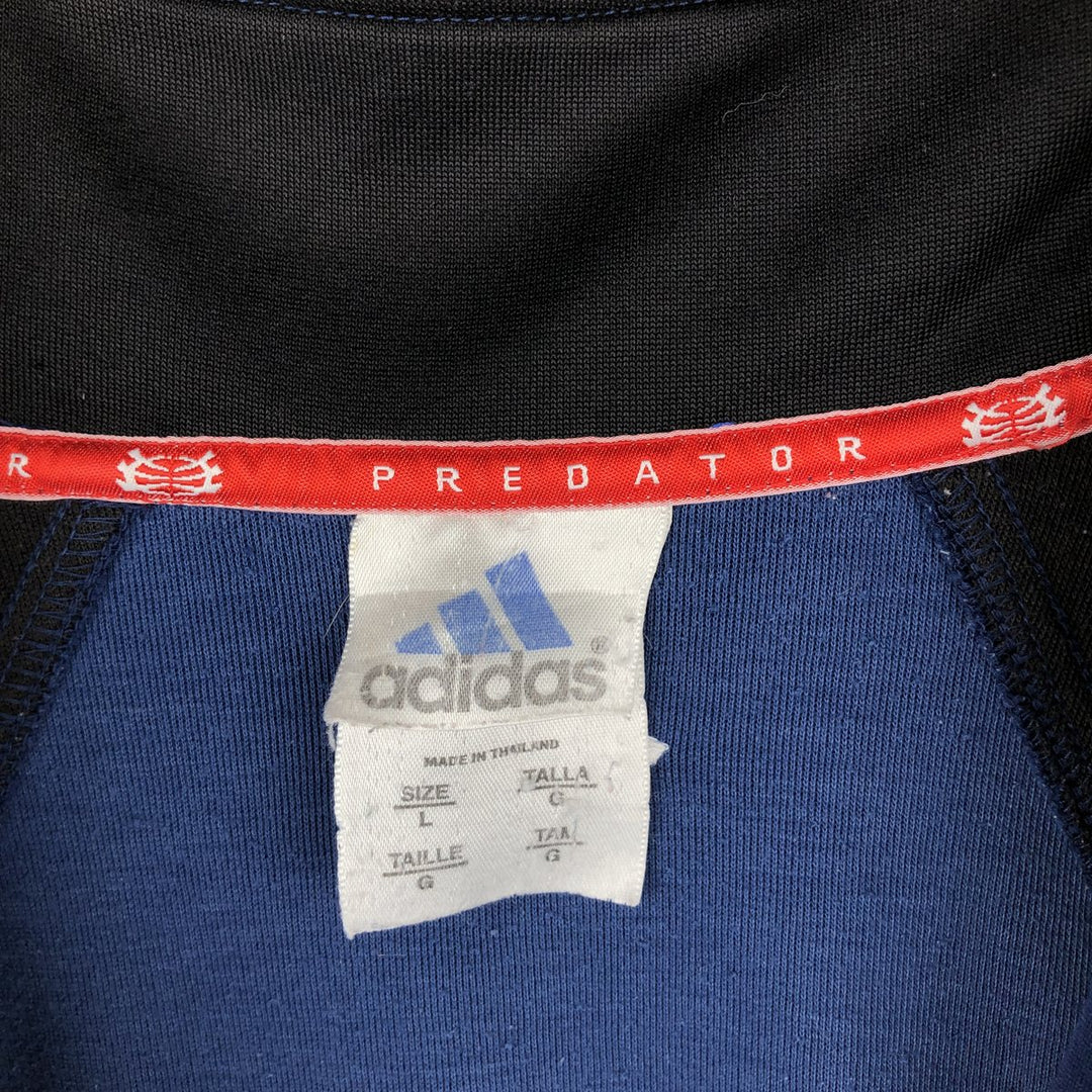 90s-00'S Adidas half-zip tracksuit pullover, men's size L (approx.) polyester navy blue type Vintage Second Hand