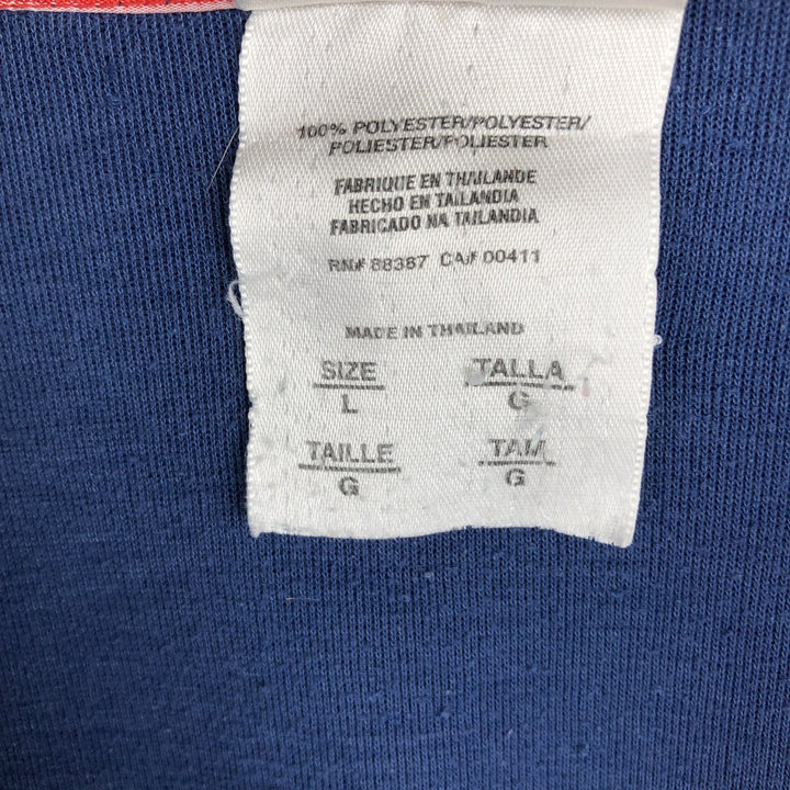 90s-00'S Adidas half-zip tracksuit pullover, men's size L (approx.) polyester navy blue type Vintage Second Hand