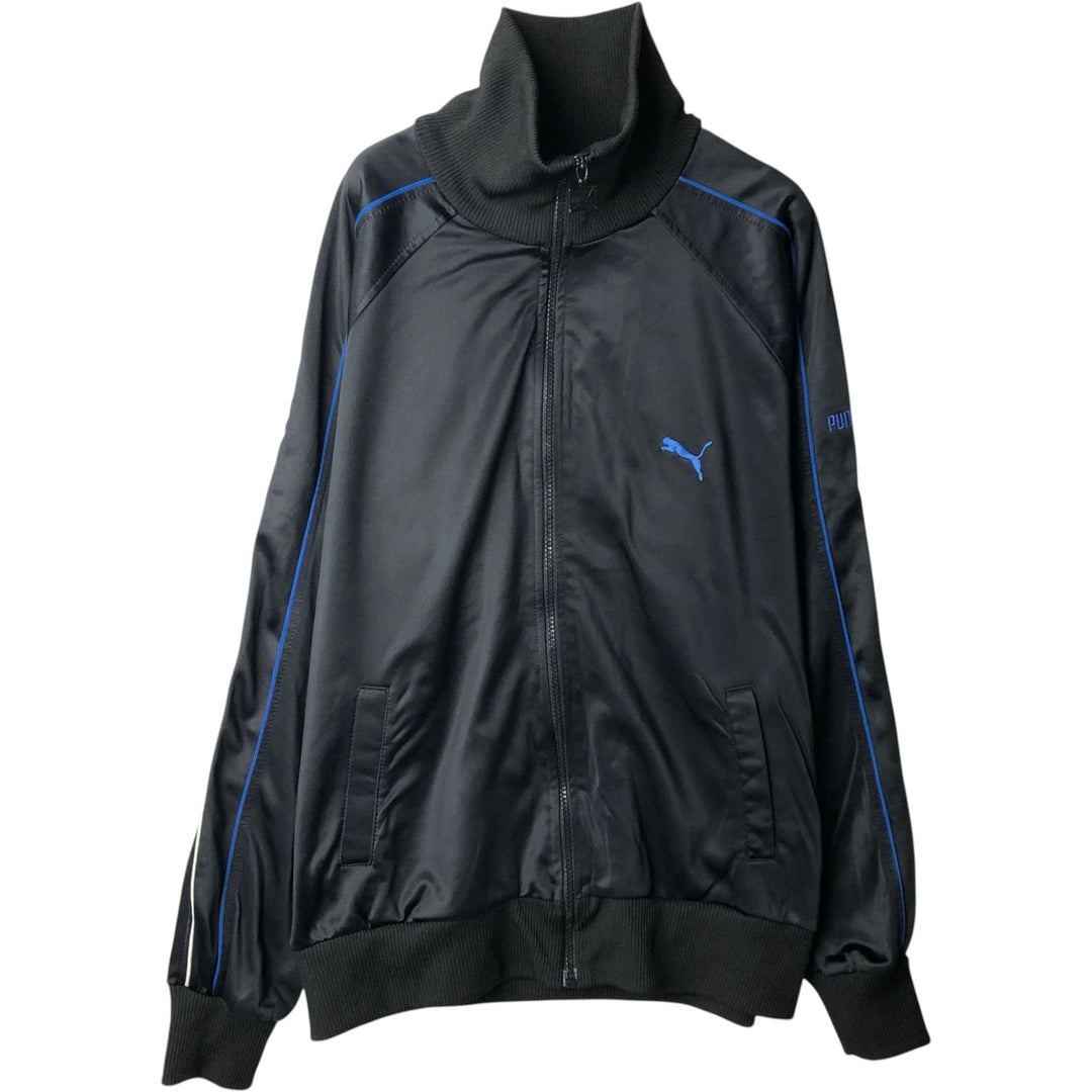 80s-90'S PUMA Jersey Track Jacket Men's L Size Vintage polyester black type Vintage Second Hand