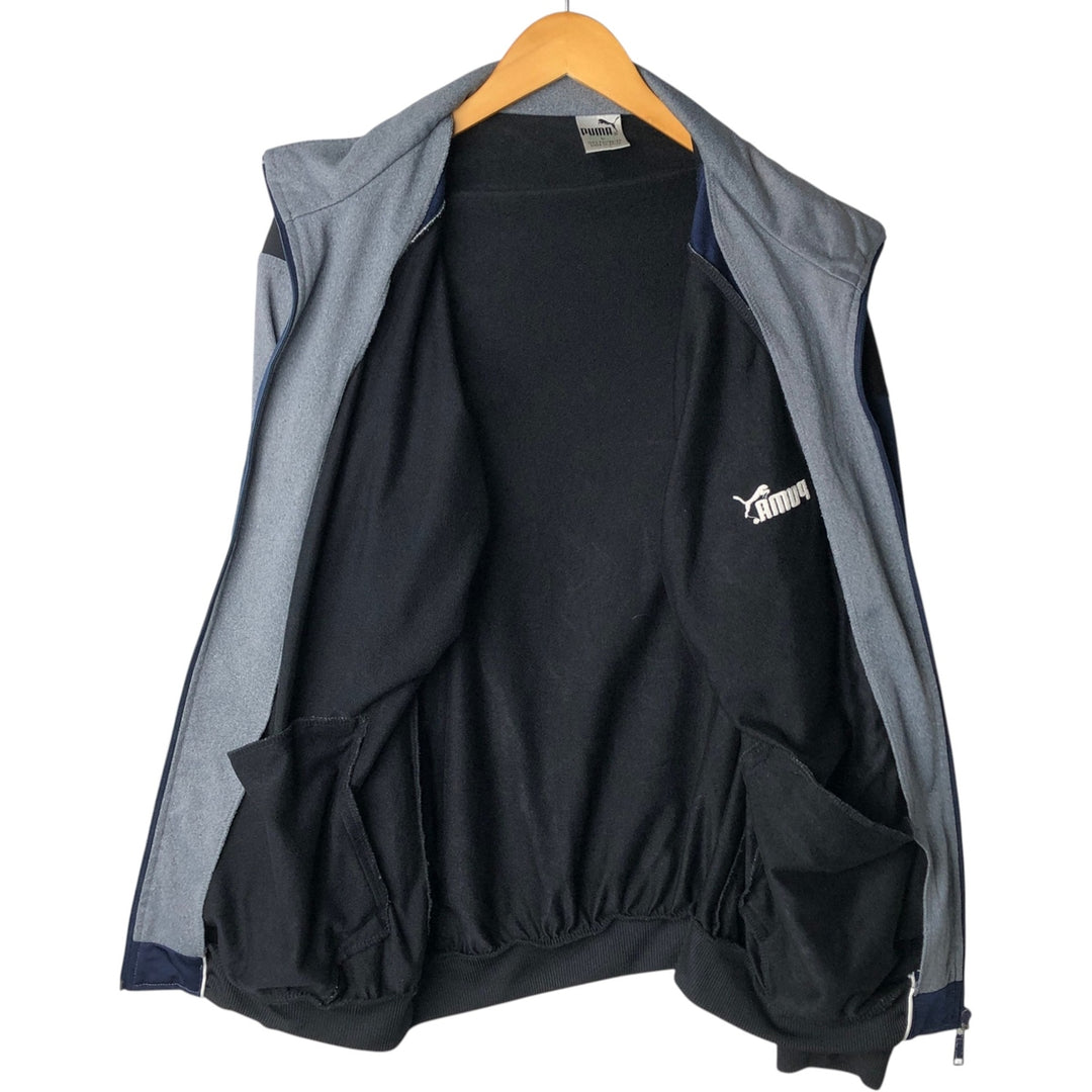 PUMA Jersey Track Jacket, Men's Size L polyester black type Vintage Second Hand