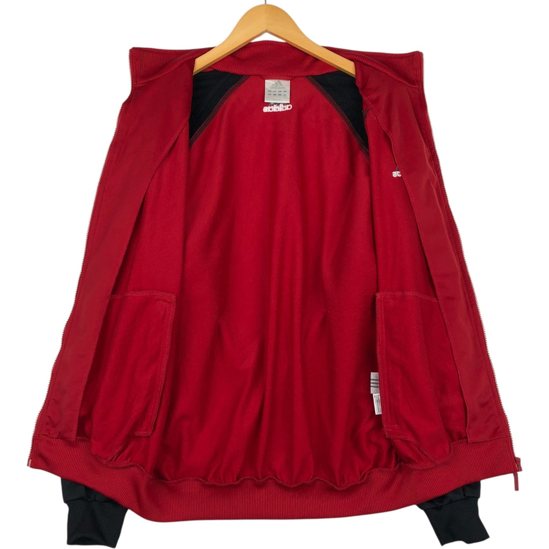 00'S adidas jersey track jacket, men's size M polyester red type Vintage Second Hand
