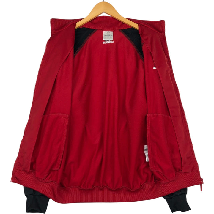 00'S adidas jersey track jacket, men's size M polyester red type Vintage Second Hand