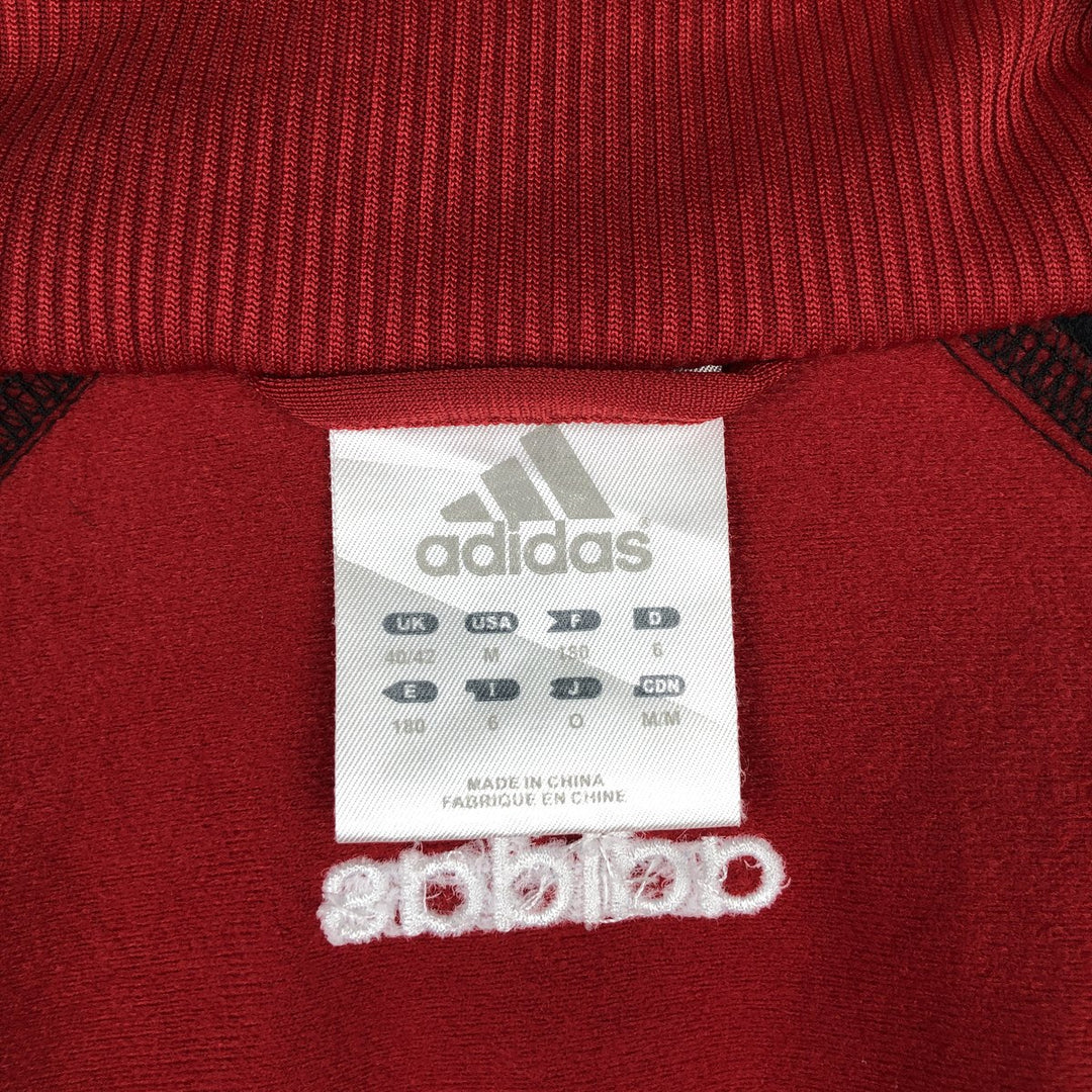 00'S adidas jersey track jacket, men's size M polyester red type Vintage Second Hand