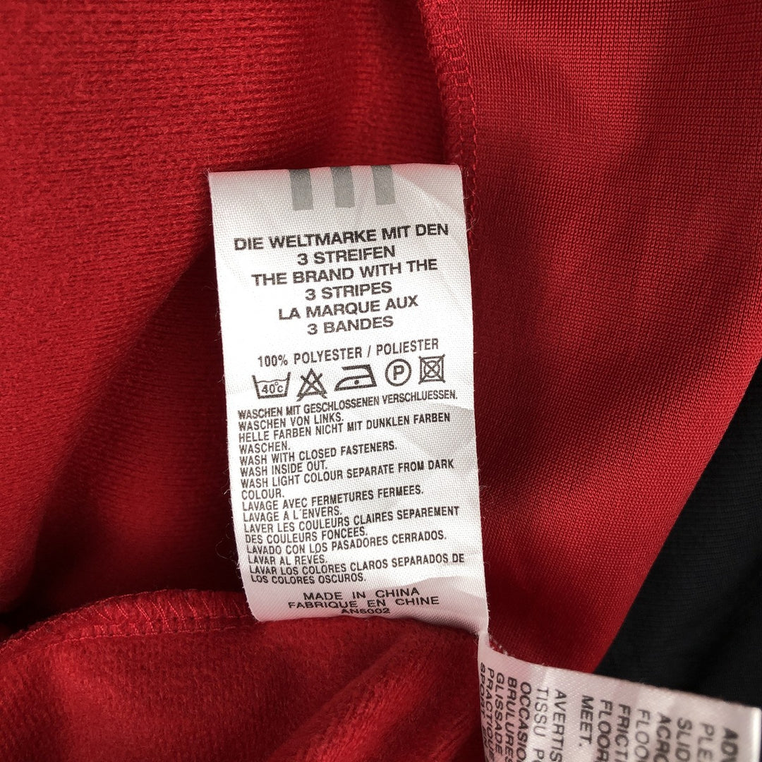 00'S adidas jersey track jacket, men's size M polyester red type Vintage Second Hand