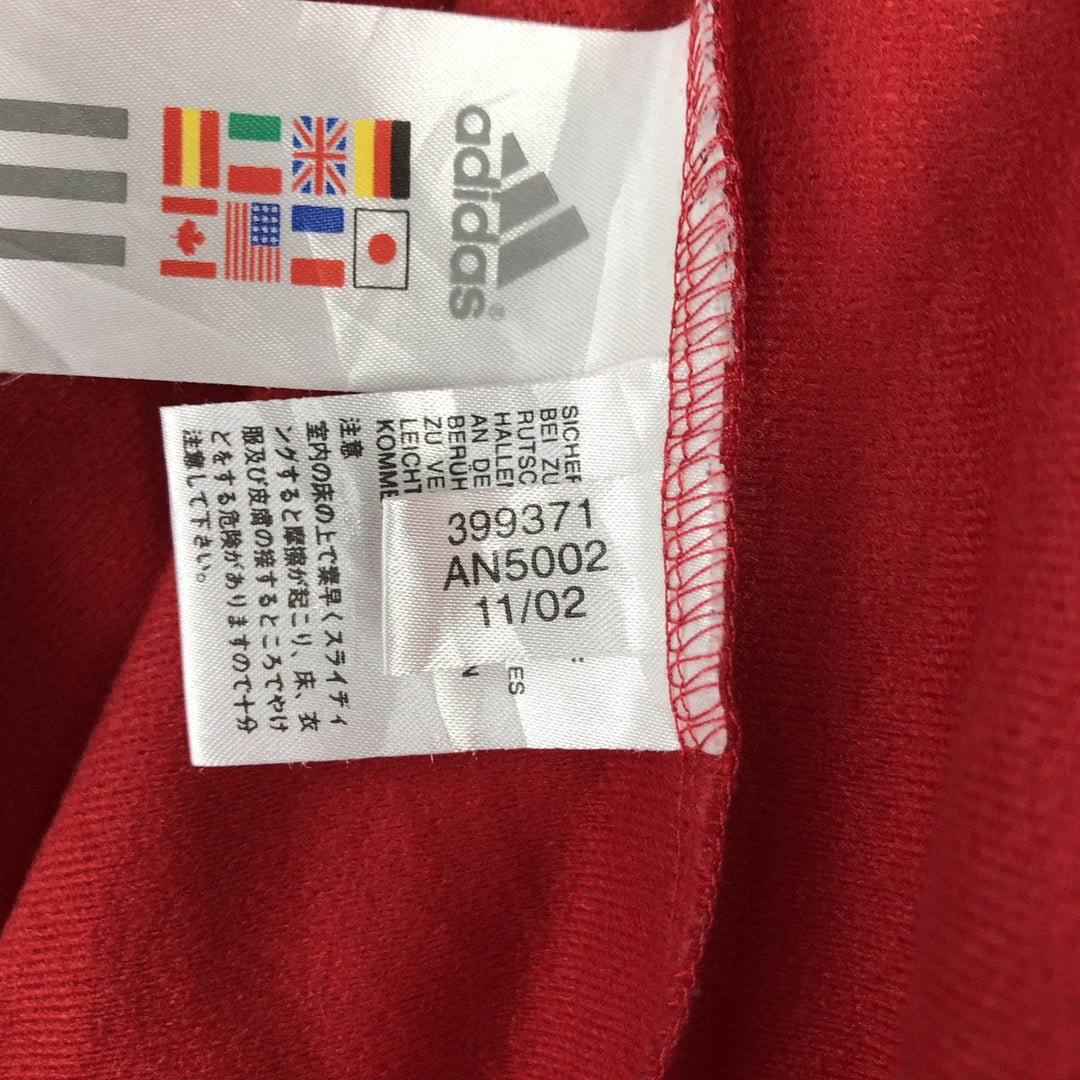 00'S adidas jersey track jacket, men's size M polyester red type Vintage Second Hand