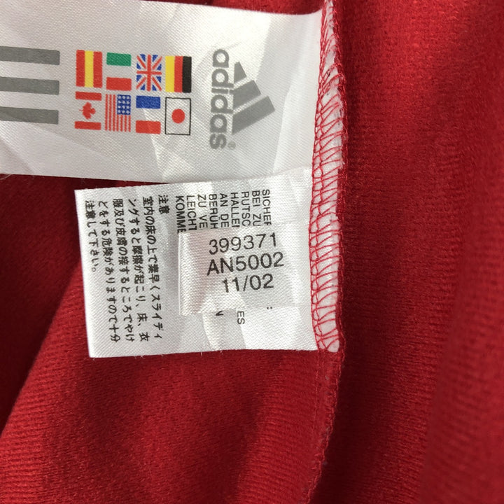 00'S adidas jersey track jacket, men's size M polyester red type Vintage Second Hand