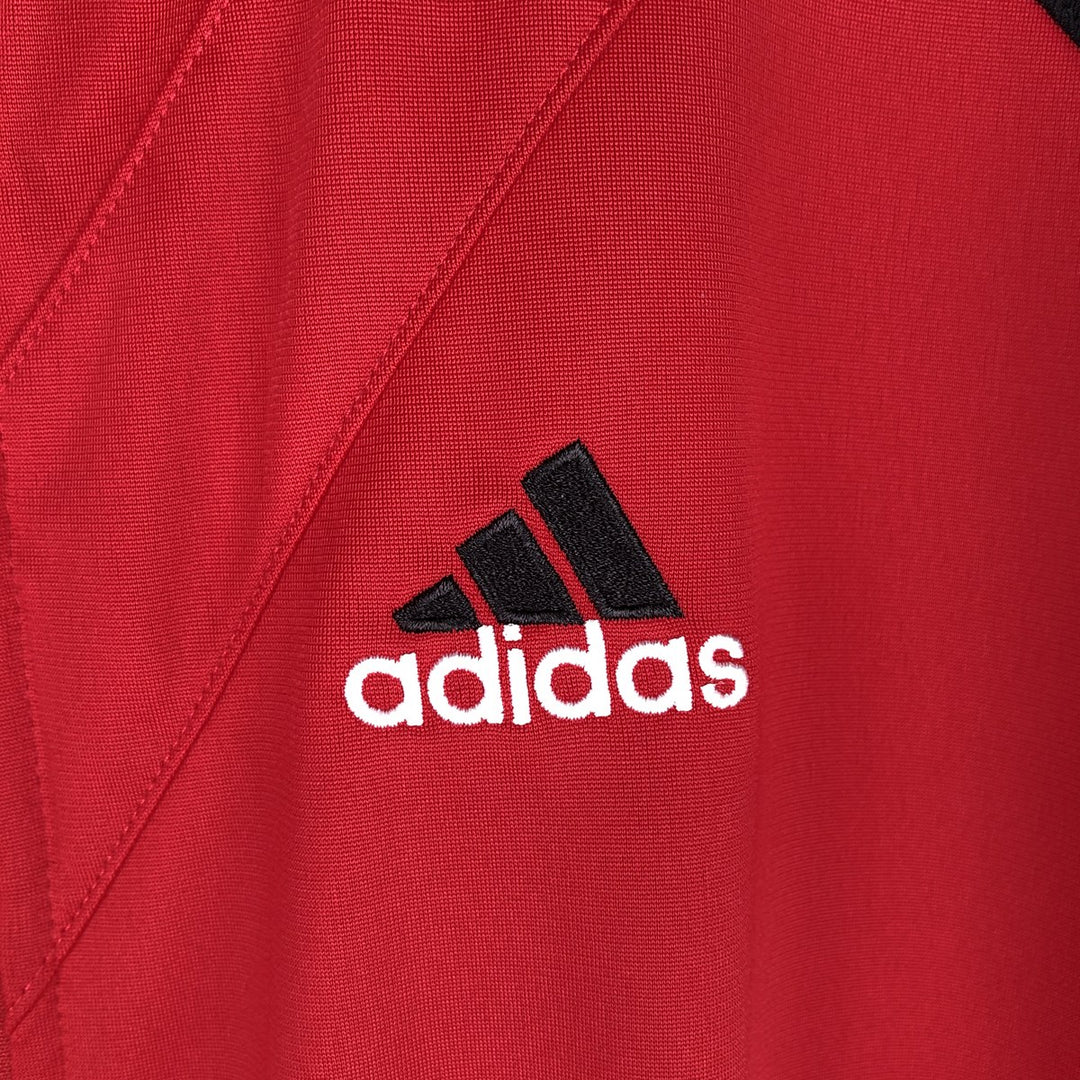 00'S adidas jersey track jacket, men's size M polyester red type Vintage Second Hand