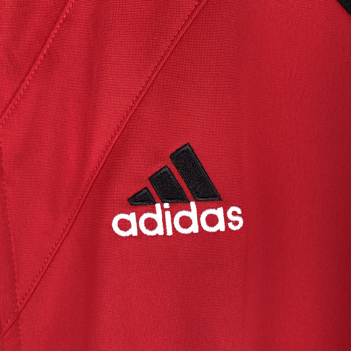 00'S adidas jersey track jacket, men's size M polyester red type Vintage Second Hand