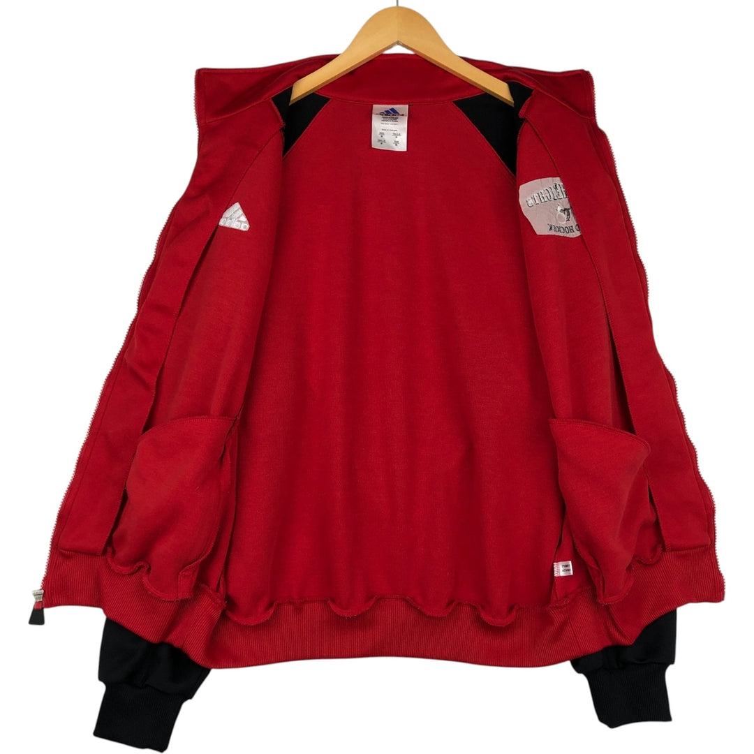 00'S adidas jersey track jacket, men's size M polyester red type Vintage Second Hand