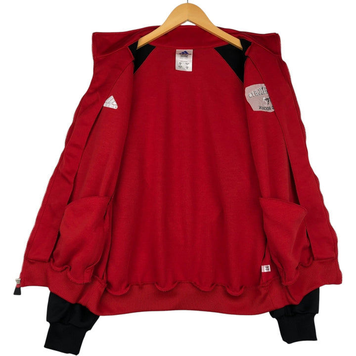 00'S adidas jersey track jacket, men's size M polyester red type Vintage Second Hand