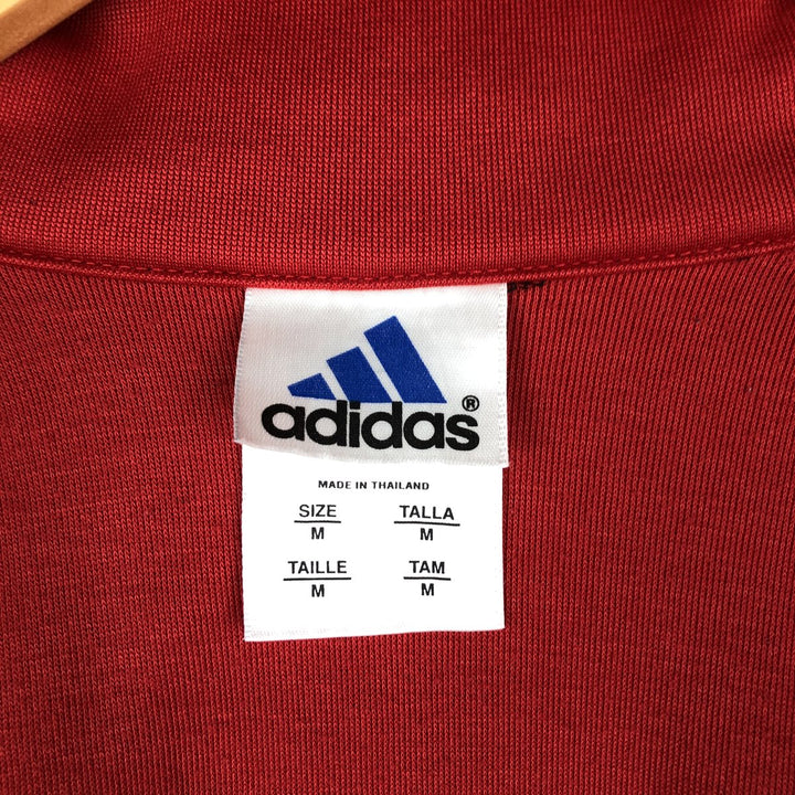 00'S adidas jersey track jacket, men's size M polyester red type Vintage Second Hand
