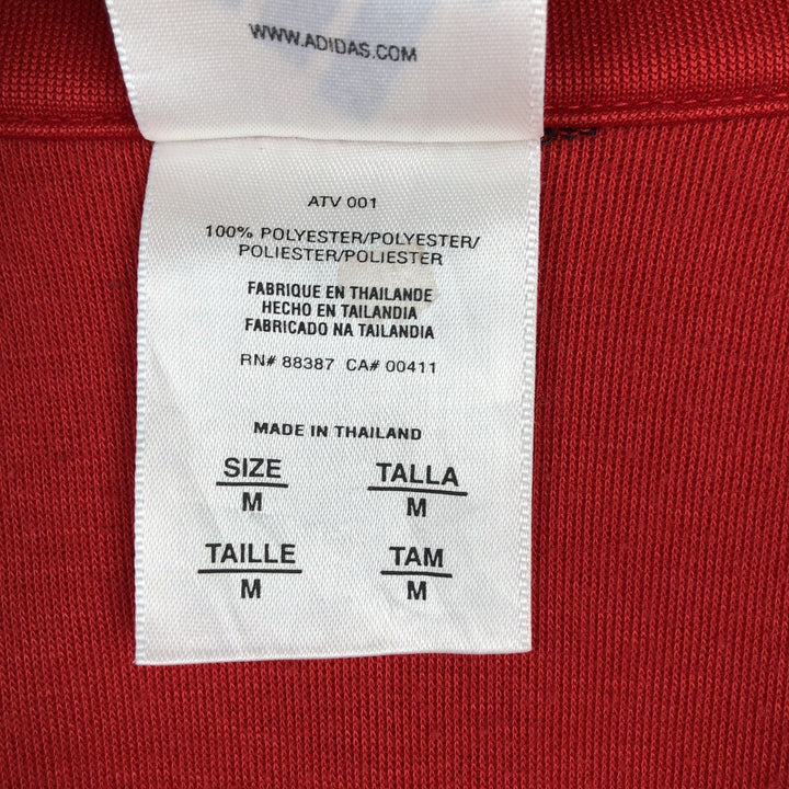 00'S adidas jersey track jacket, men's size M polyester red type Vintage Second Hand