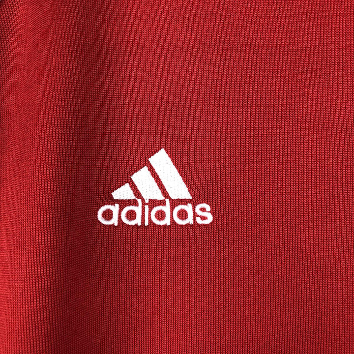 00'S adidas jersey track jacket, men's size M polyester red type Vintage Second Hand