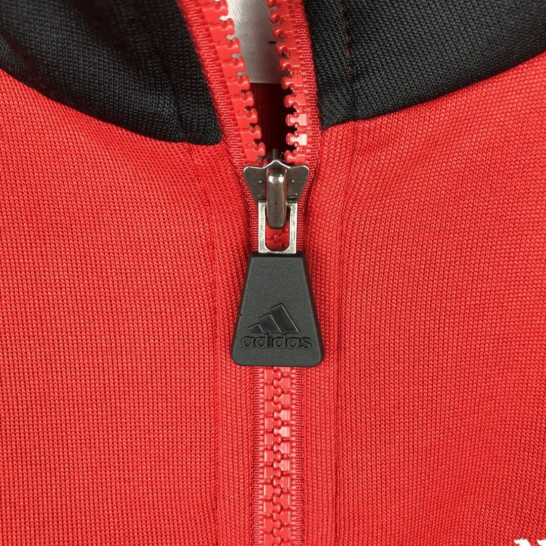 00'S adidas jersey track jacket, men's size M polyester red type Vintage Second Hand
