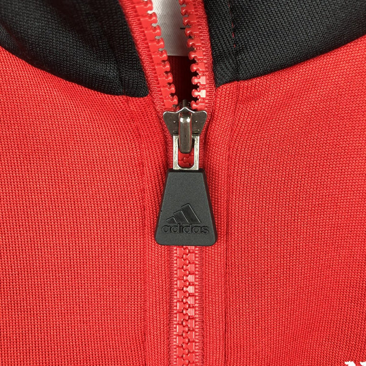 00'S adidas jersey track jacket, men's size M polyester red type Vintage Second Hand
