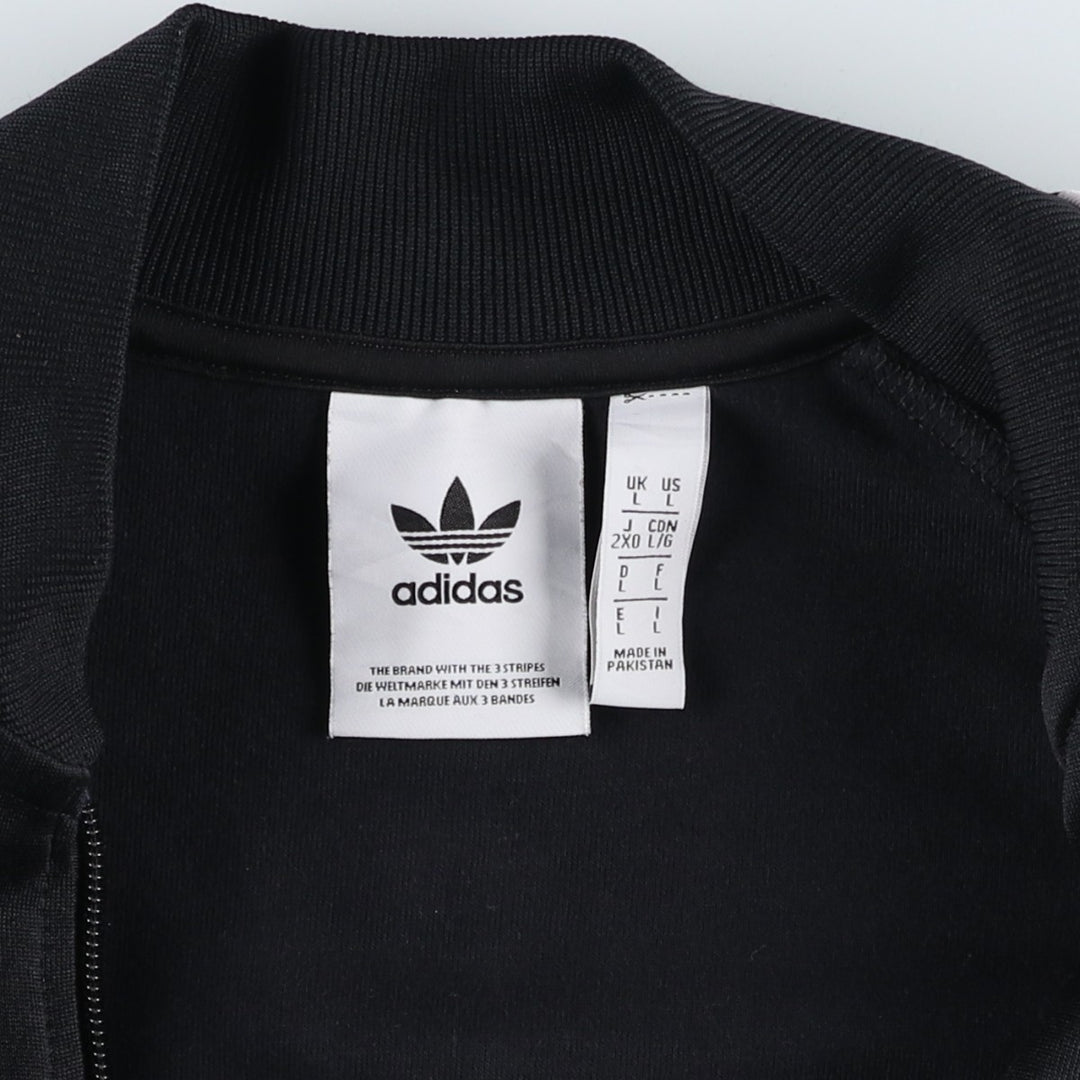 Adidas Originals Jersey Track Jacket Men's Size L recycled polyester black type Vintage Second Hand