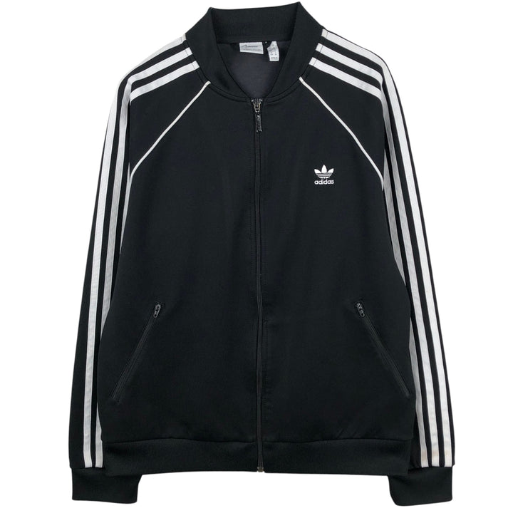 Adidas Originals Jersey Track Jacket Men's Size L polyester black type Vintage Second Hand