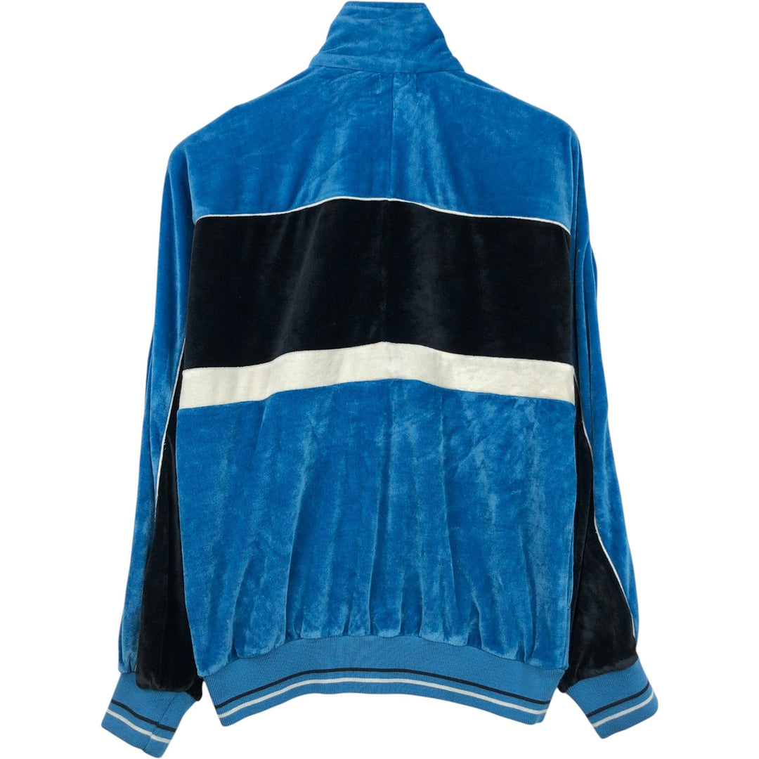 1980'S The Fox Collection Velour Jersey Track Jacket, Men's Size M (approx.), Vintage acrylic blue type Vintage Second Hand