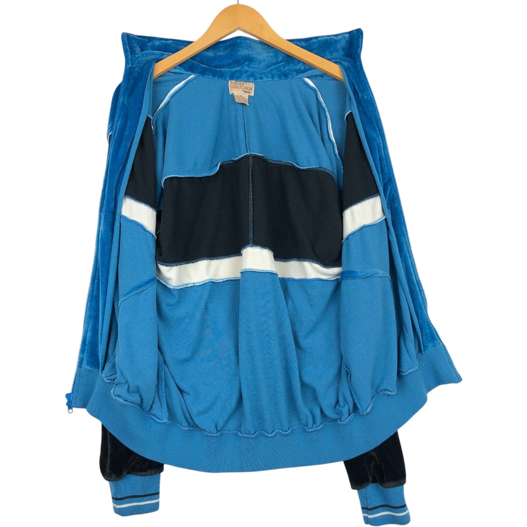 1980'S The Fox Collection Velour Jersey Track Jacket, Men's Size M (approx.), Vintage acrylic blue type Vintage Second Hand