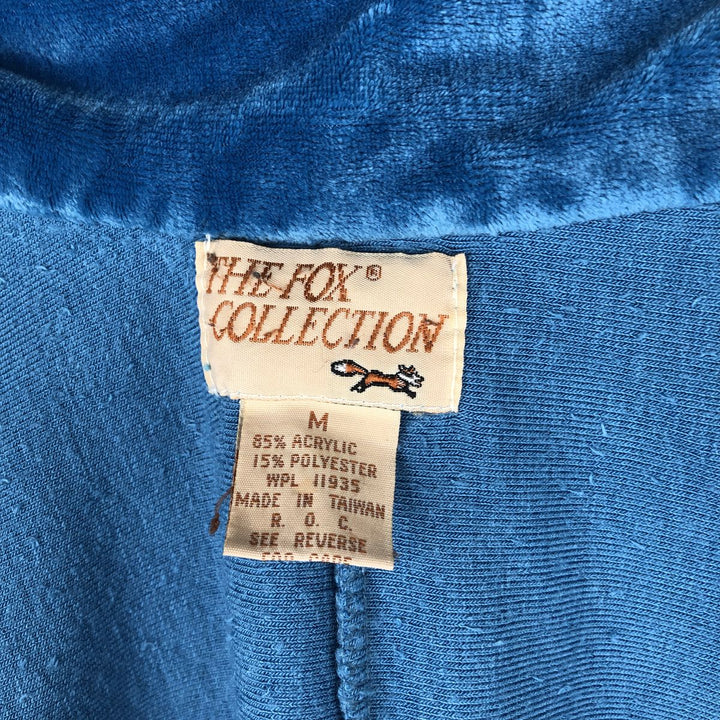 1980'S The Fox Collection Velour Jersey Track Jacket, Men's Size M (approx.), Vintage acrylic blue type Vintage Second Hand