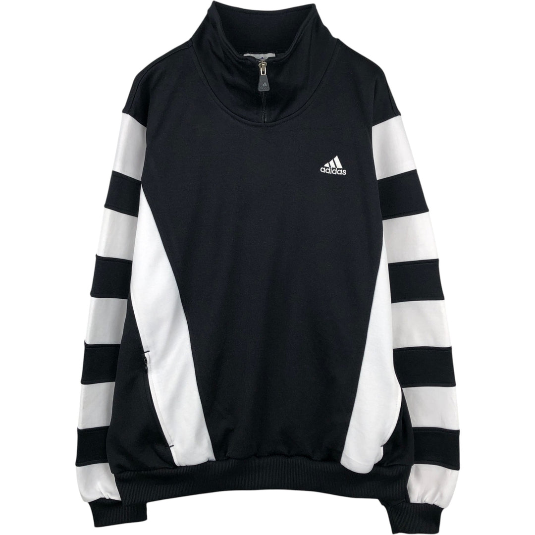 Vintage 90'S Adidas track jacket, size XL, men's polyester black type Vintage Second Hand