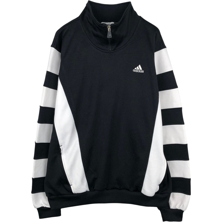 Vintage 90'S Adidas track jacket, size XL, men's polyester black type Vintage Second Hand
