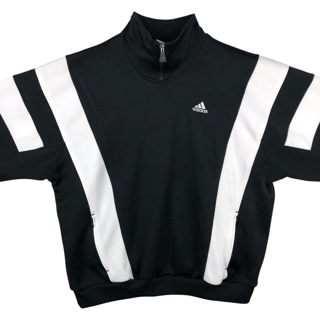 Vintage 90'S Adidas track jacket, size XL, men's polyester black type Vintage Second Hand