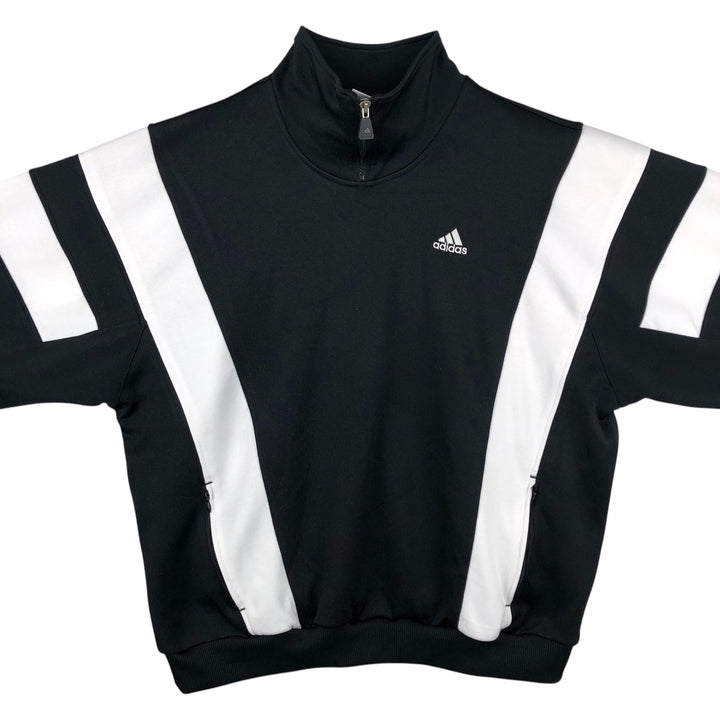 Vintage 90'S Adidas track jacket, size XL, men's polyester black type Vintage Second Hand