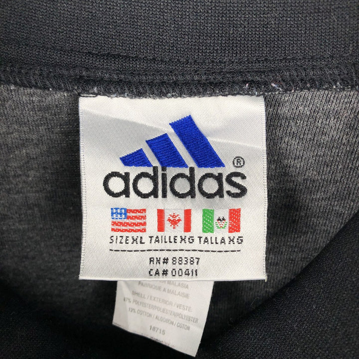 Vintage 90'S Adidas track jacket, size XL, men's polyester black type Vintage Second Hand