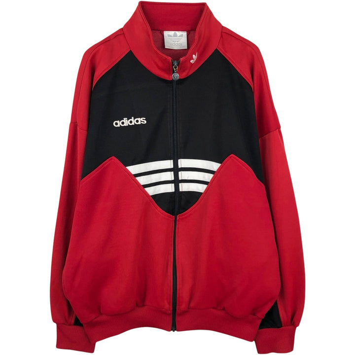 Vintage 80'S adidas track jacket, men's XL size unclear red type Vintage Second Hand